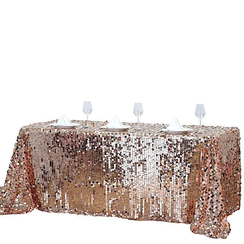 90x132" Large Payette Sequin Rectangular Tablecloth