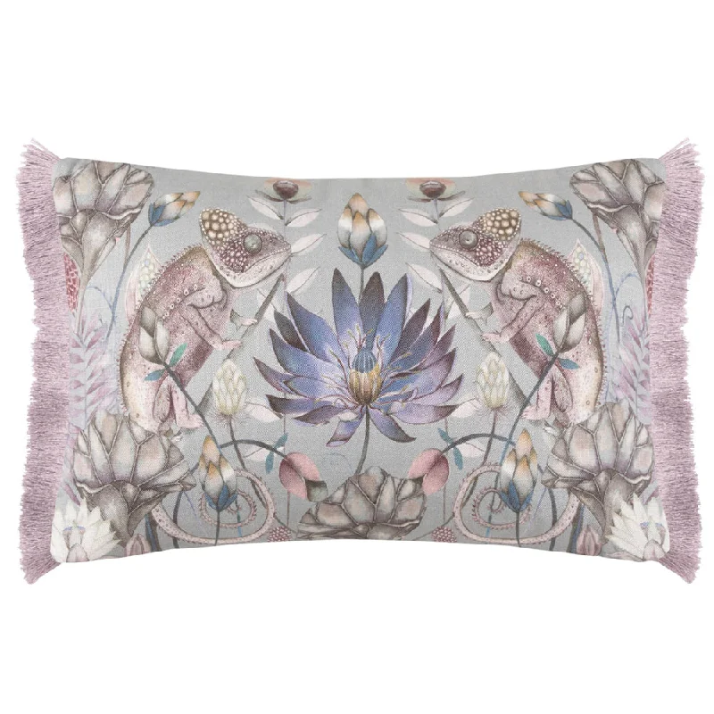 Osawi Printed Feather Cushion Violet