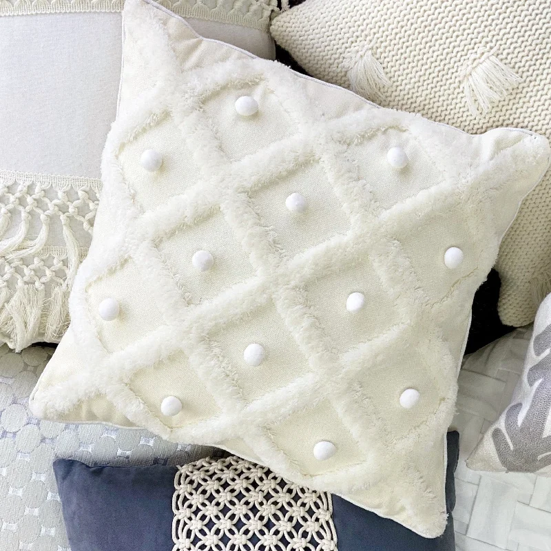 Cozy Multi Pom Pom Pillow