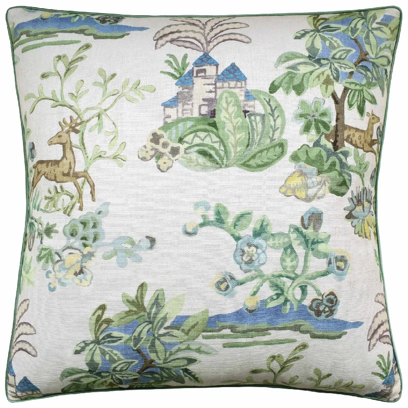 Knight's Tale Pillow in Sage and Blue