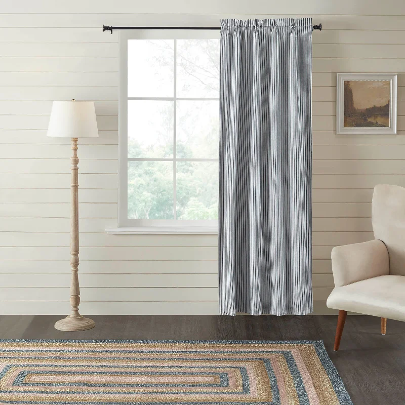 Sawyer Mill Blue Ticking Stripe Blackout Panel 84x40 VHC Brands