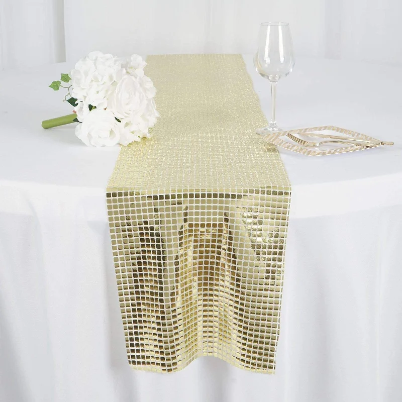 Mirror Foil on Tulle Table Runner