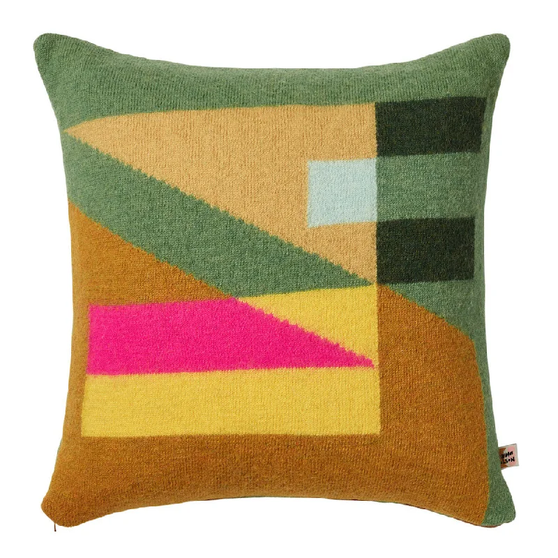 Tilt Square Cushion - Green / Large