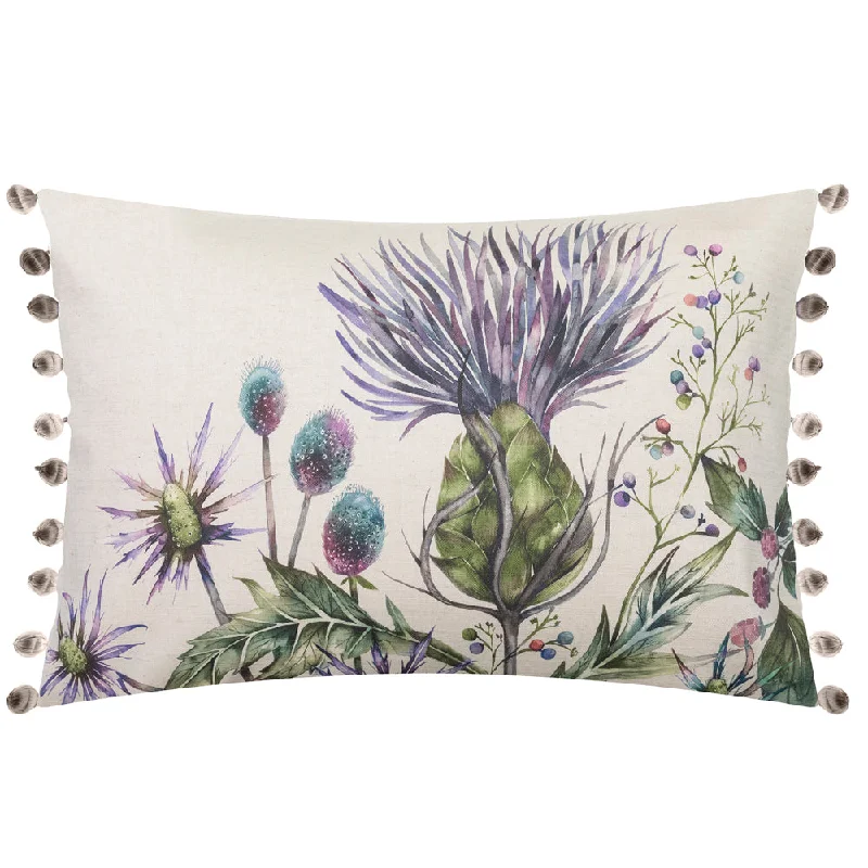 Elysium Linen Feather Cushion Violet