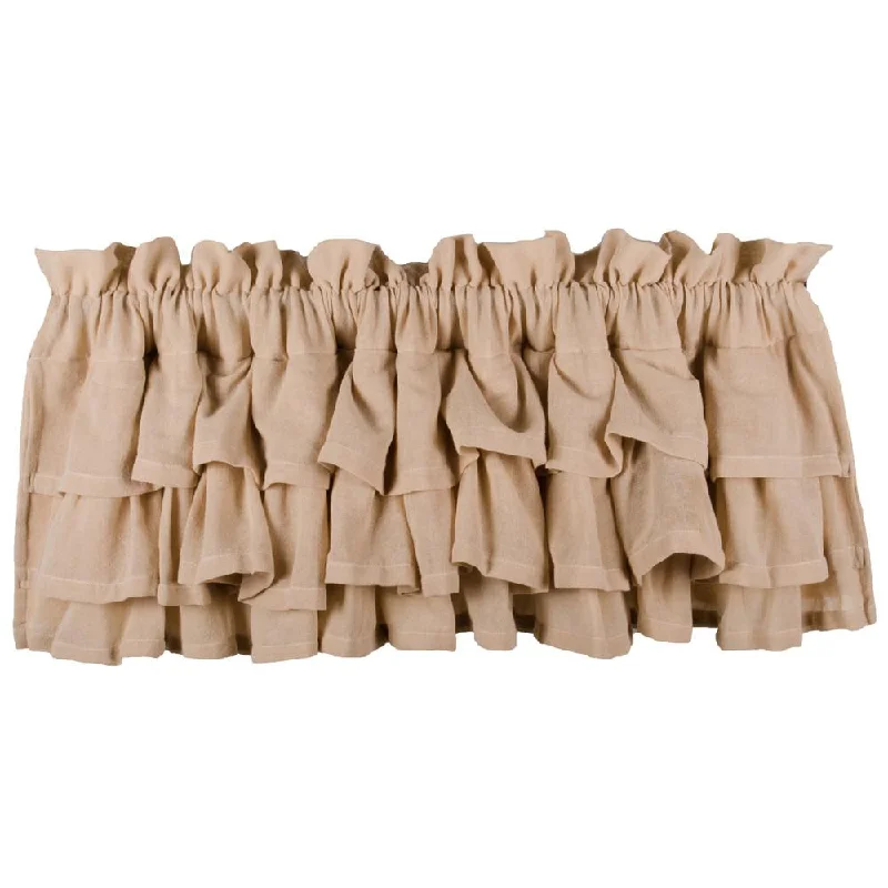 Cream Heirloom Cream Ruffled Valance Unlined VR010005