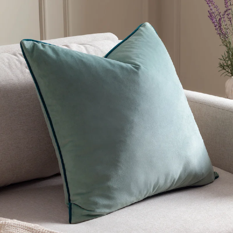 Meridian Velvet Cushion Mineral/Teal