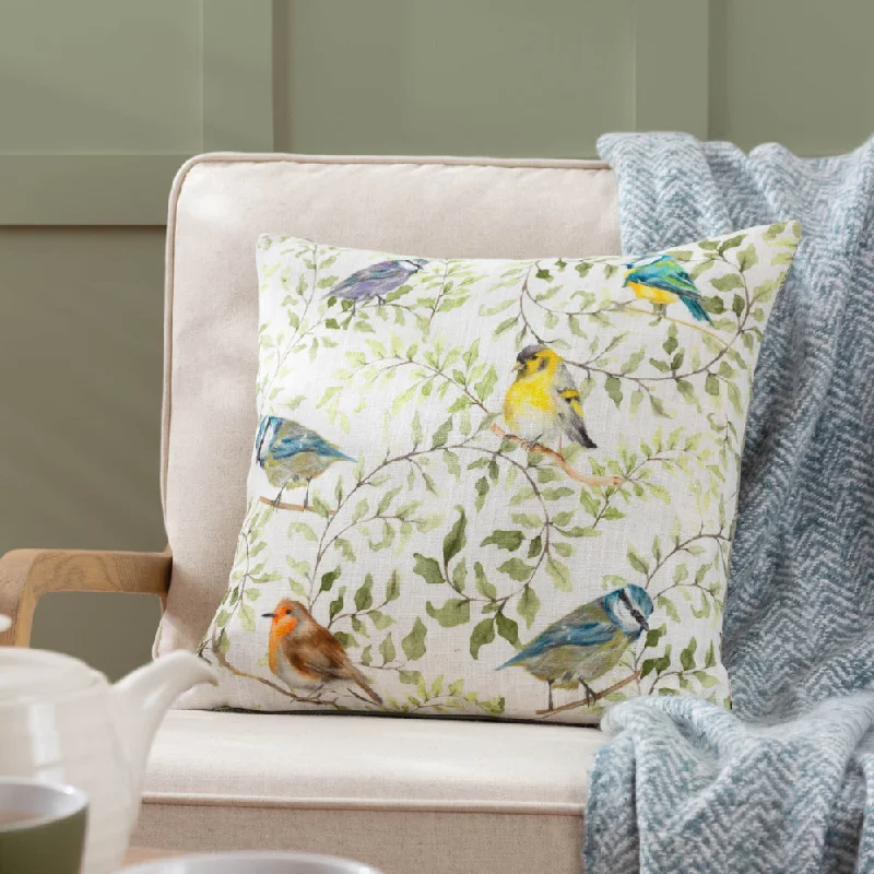 Shugborough Birds Traditional Cushion Multicolour