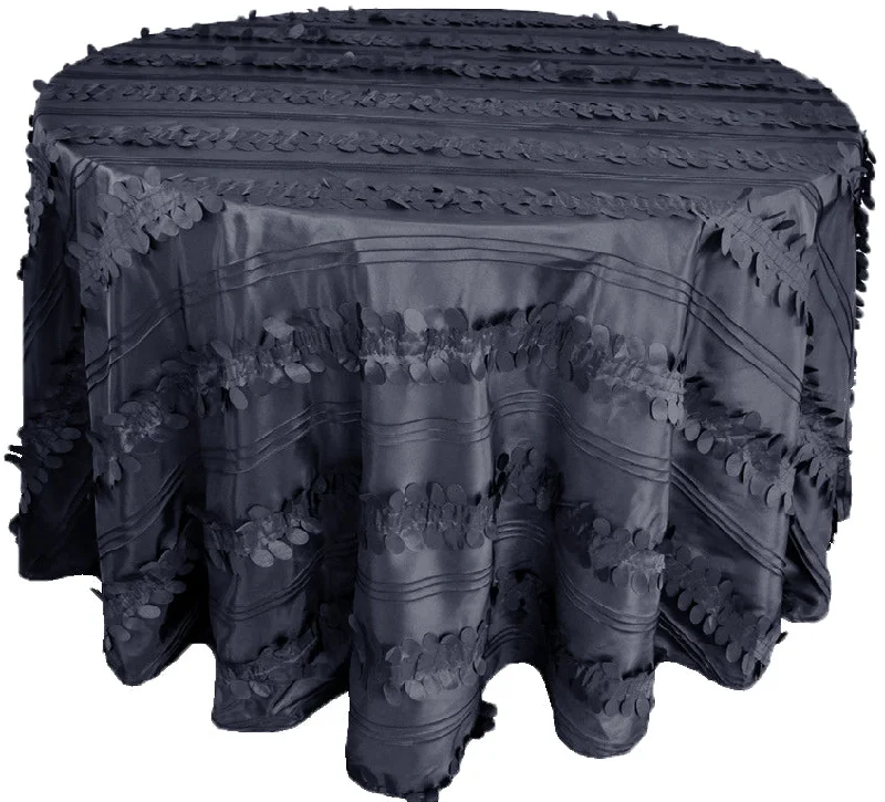 132" Round Forest Taffeta Tablecloth - Pewter/Charcoal (1pc)