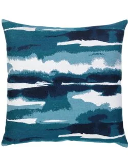 Impressionist Waters-Deep Sea Outdoor Pillows