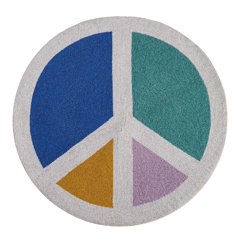 Peace Shaped Hook Rug