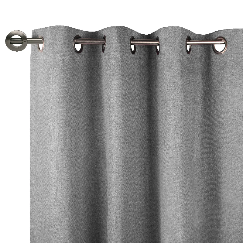 Dimout grommet panel - Oxford - Grey - 54 x 95 inch (137 x 243 cm)