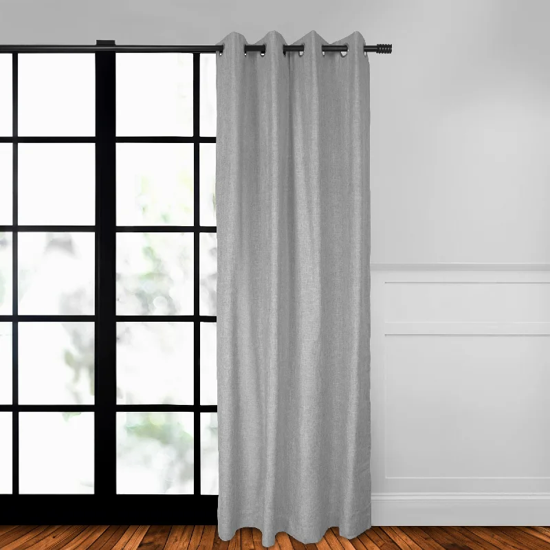 Blackout Grommet curtain panel - Lisbon - Grey - 52 x 85''