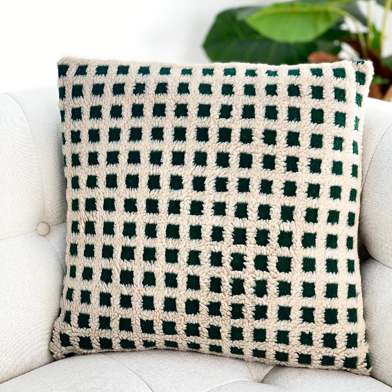 Cozy Terry Emerald Green Pillow