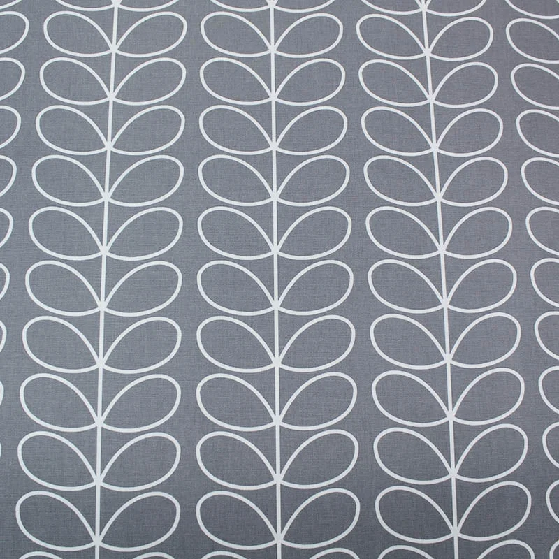 Orla Kiely Home Furnishing Fabric Linear Stem - Silver Grey