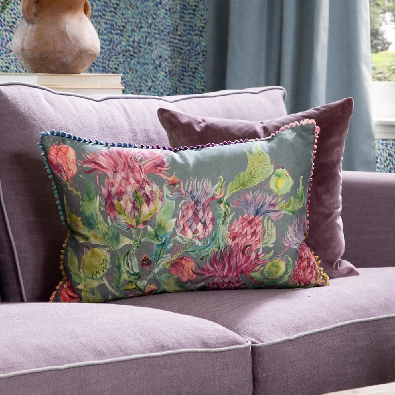 Fairytale Bristles Printed Feather Cushion Forest