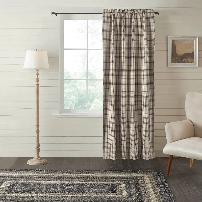 Sawyer Mill Charcoal Plaid Blackout Panel Curtain 84x40 VHC Brands