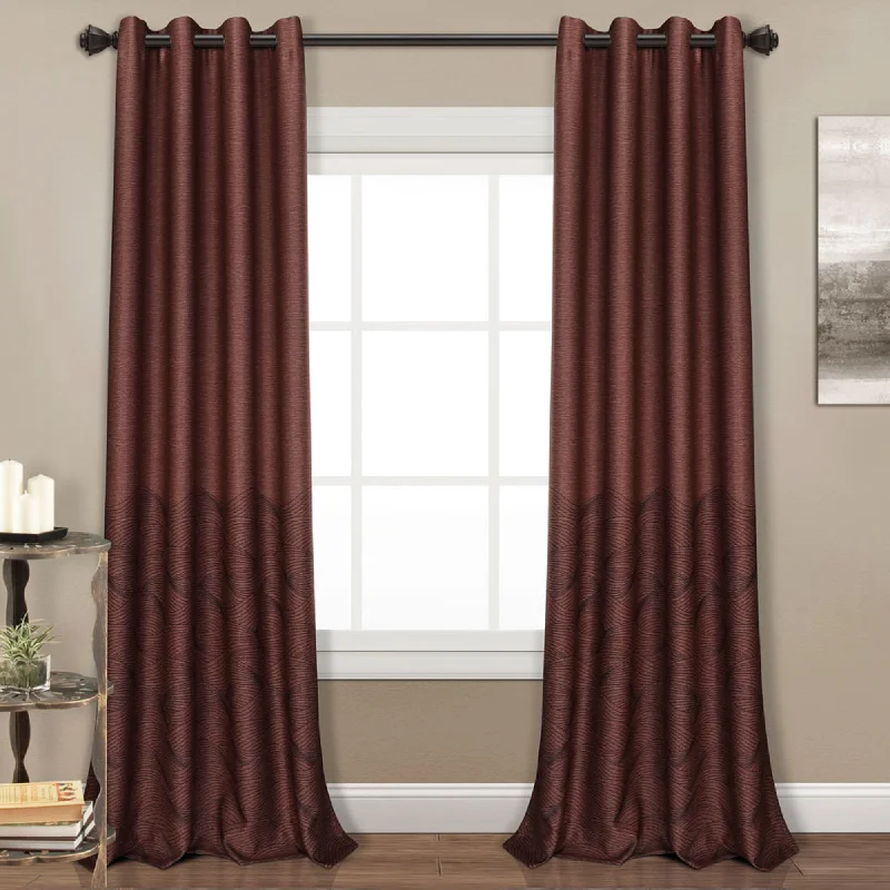 Grommets curtain panel - Room Darkening - Nautic - Volcano - 52 x 95''