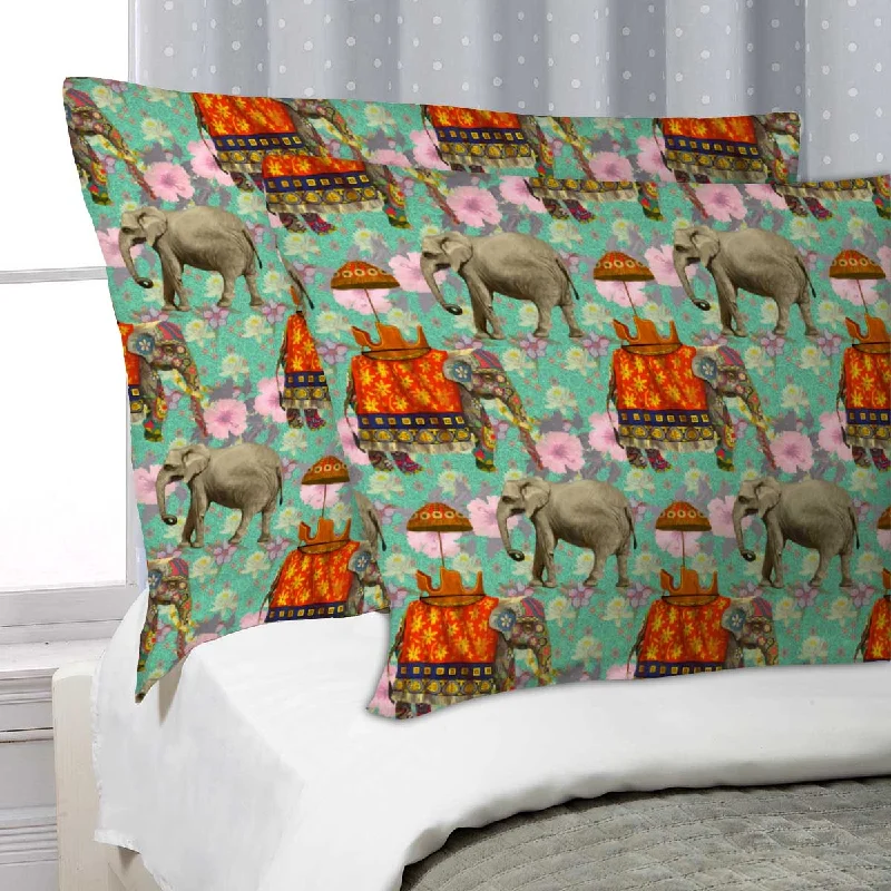 ArtzFolio Indian Elephants D2 Pillow Cover Case