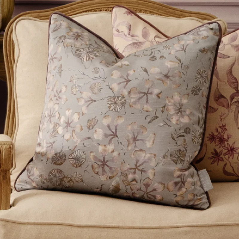 Philipa Printed Piped Cushion Viola