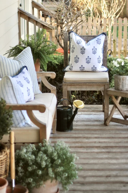 Outdoor Emma Pillow Covers in Wedgewood | 3 Sizes