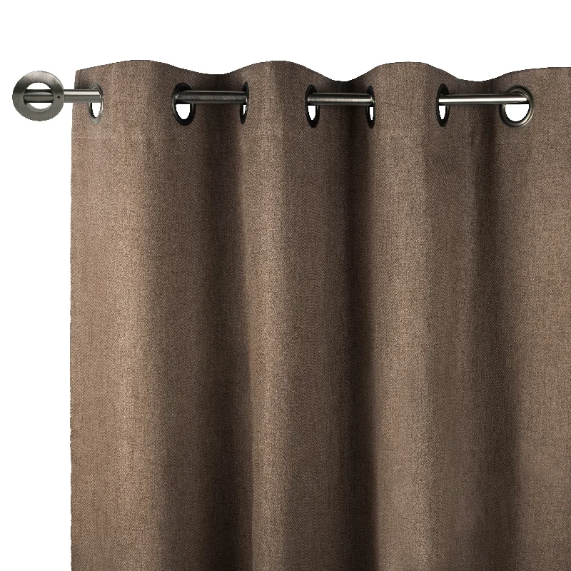 Dimout grommet panel - Oxford - Brown - 54 x 85 inch (137 x 215 cm)