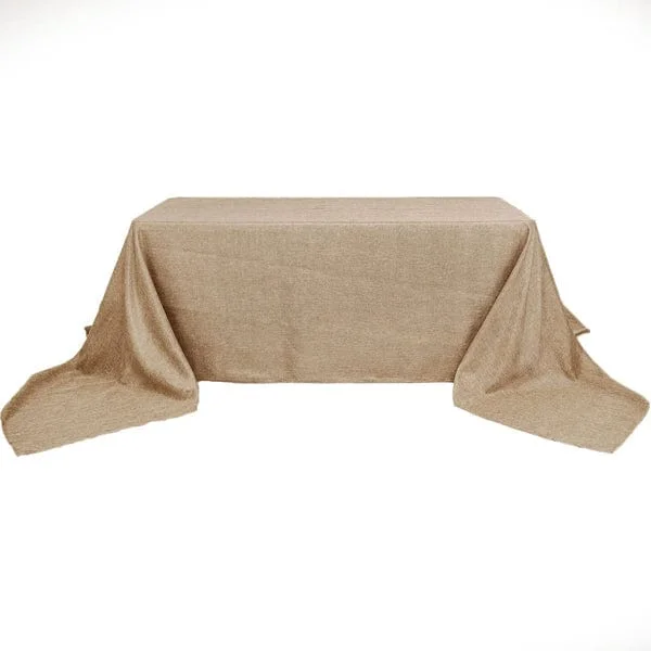 90"x156" Rectangular Faux Burlap Tablecloth - Natural