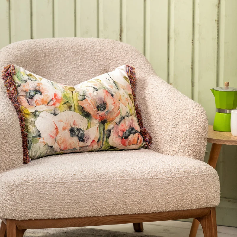 Papavera Printed Feather Cushion Sweetpea