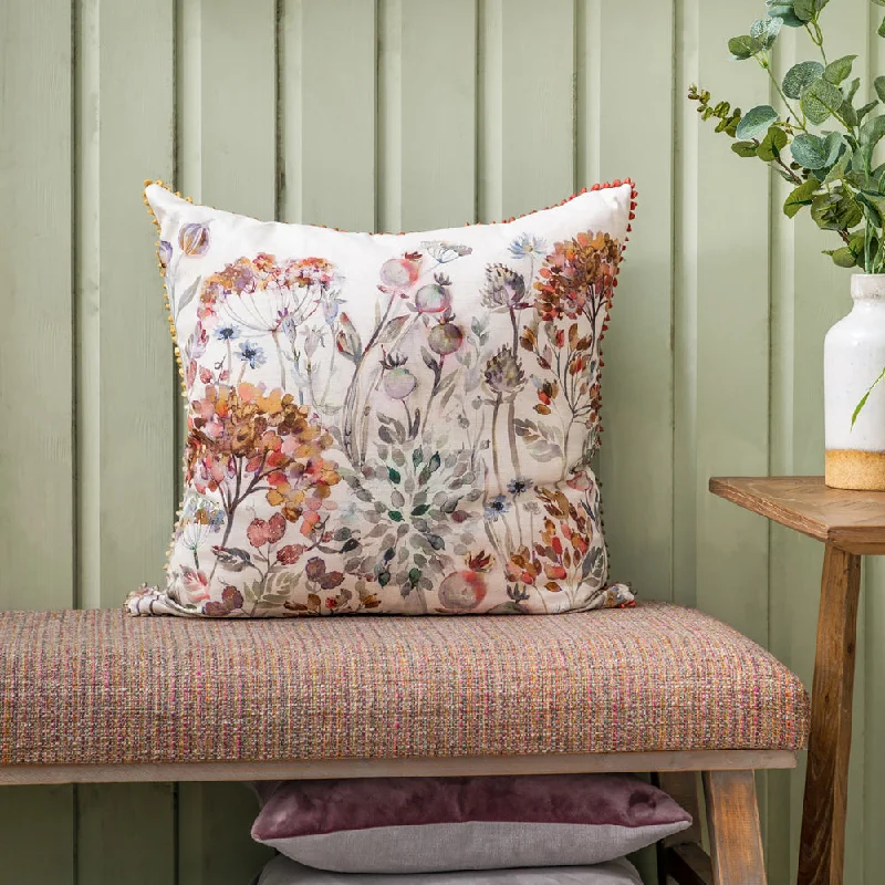 Hedgerow Printed Feather Cushion Dusk