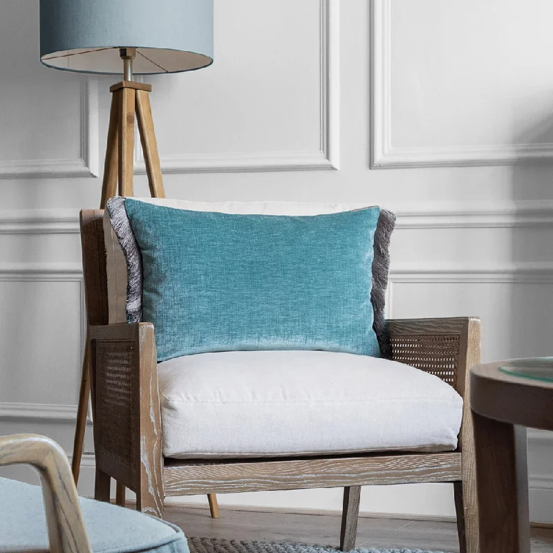 Isernia Feather Cushion Aqua