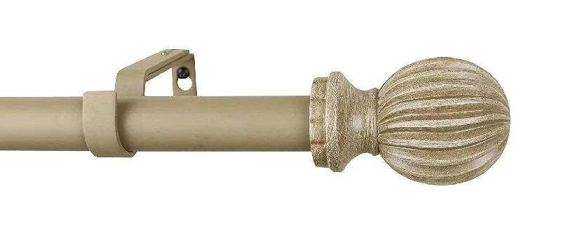 1-inch Diameter Lecca Adjustable Single Drapery Curtain Rod - 7 Finishes