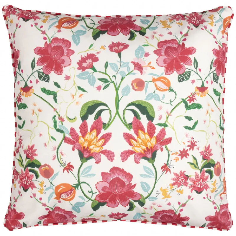 Claudia Floral Outdoor Cushion Candy Red