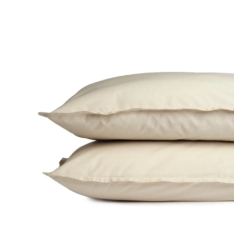 Percale Cotton Pillowcase in Isabela Beige (Set of 2)