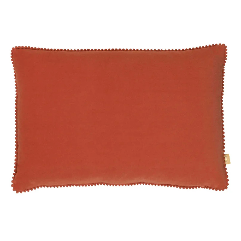 Cosmo Rectangular Velvet Cushion Brick