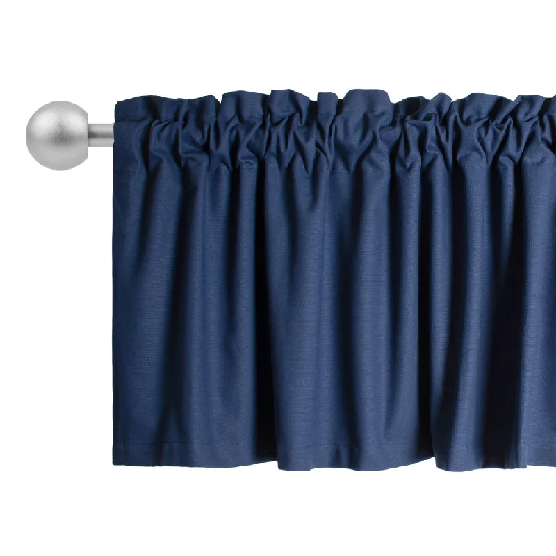 Rod Pocket Valance - Lyons - Indigo - 52 x 16''