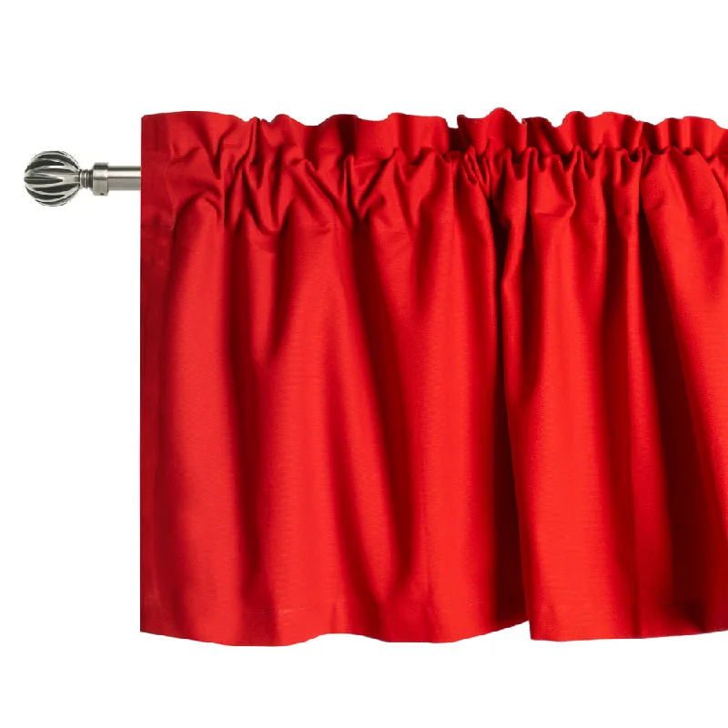 Rod Pocket Valance - Lyons - Red - 52 x 16''