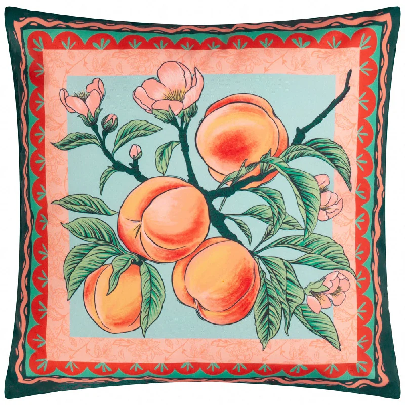 Anemone Peaches Printed Outdoor Cushion Multicolour