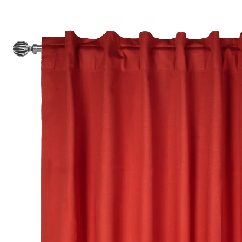 Hidden Tabs curtain panel - Lyons - Red - 52 x 63''