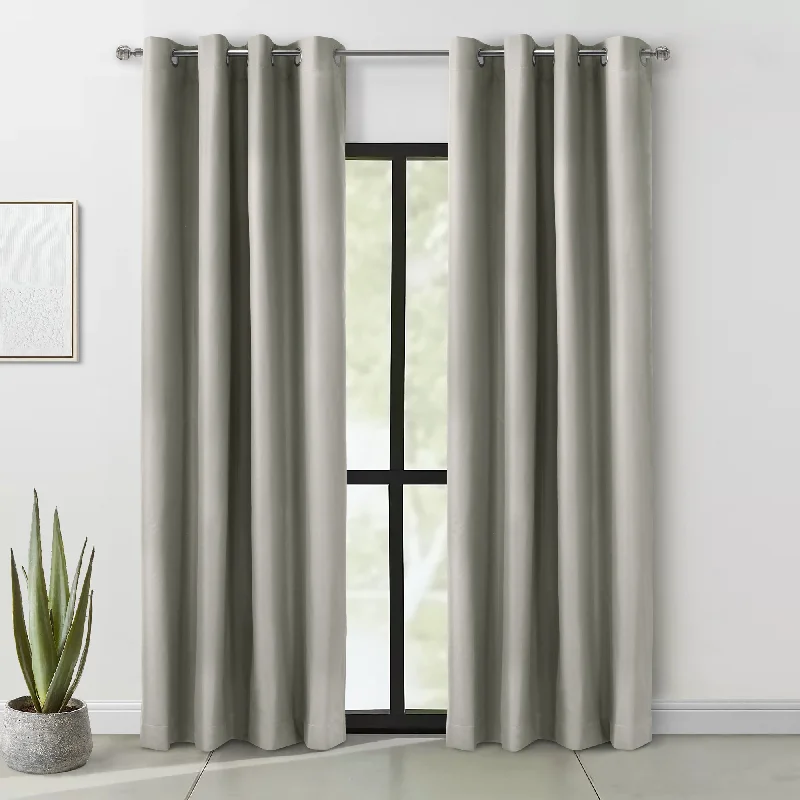 Grommet curtain panel - Dakota - Light Grey - 52 x 63''