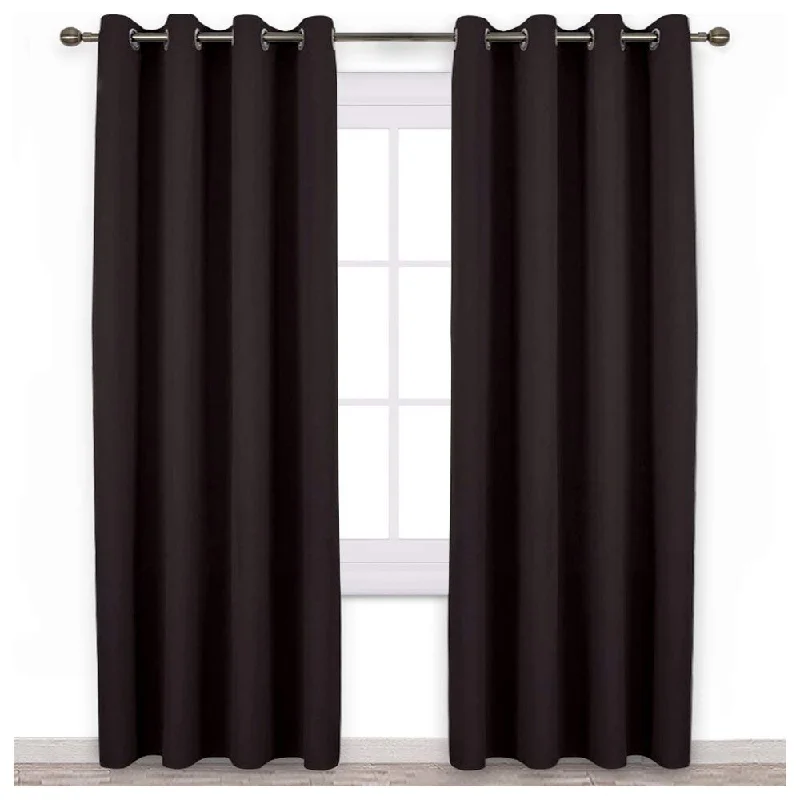 Blackout Plain Curtain - Chocolate Brown (Pack of 1)