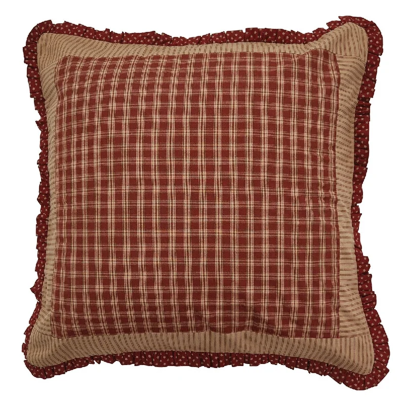 Park Designs Red Sturbridge Patch Basic Euro Sham