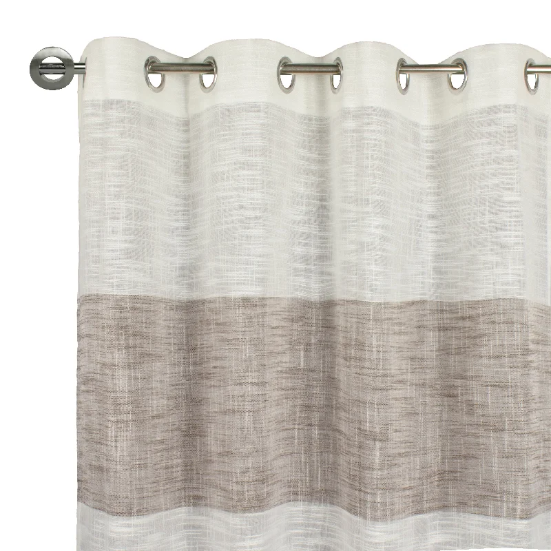 Grommet curtain panel - Elodie - Brown - 54 x 85''