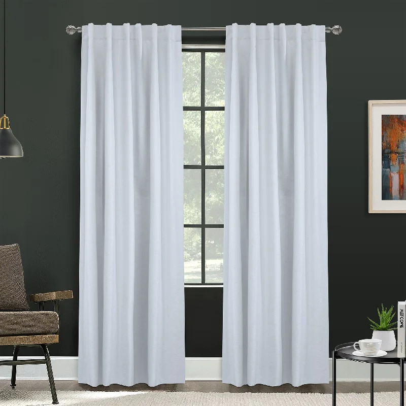 Hidden Tab curtain panel - Sutton - White - 52 x 84''