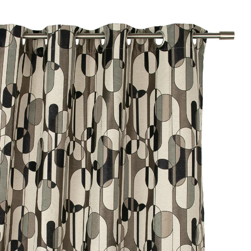 Grommets curtain panel - Sam - Black - 52 x 96''