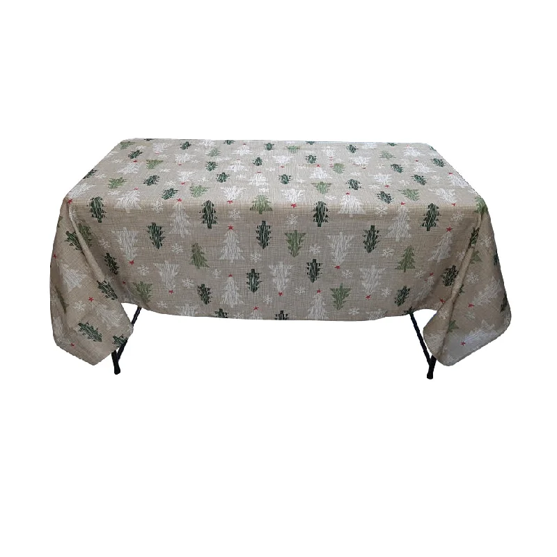 58'' x 78'' tablecloth (xmas trees pattern)