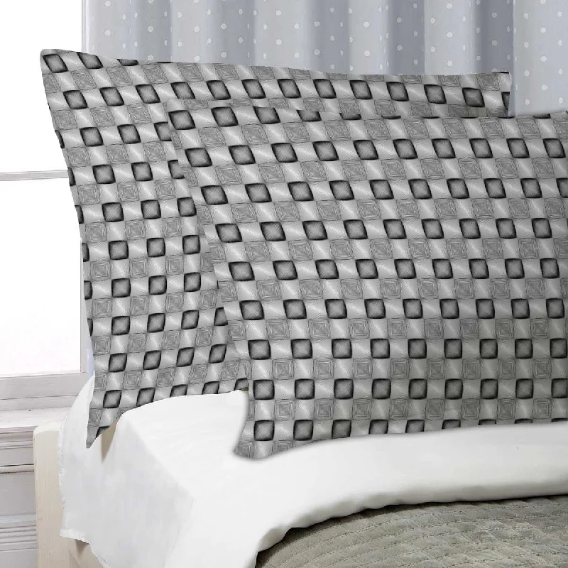 ArtzFolio Monochrome Squares Pillow Cover Case