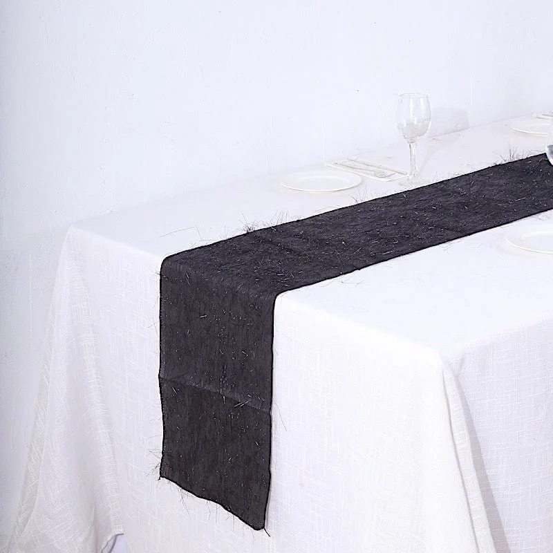 12" x 108" Polyester Table Runner with Metallic Tinsel