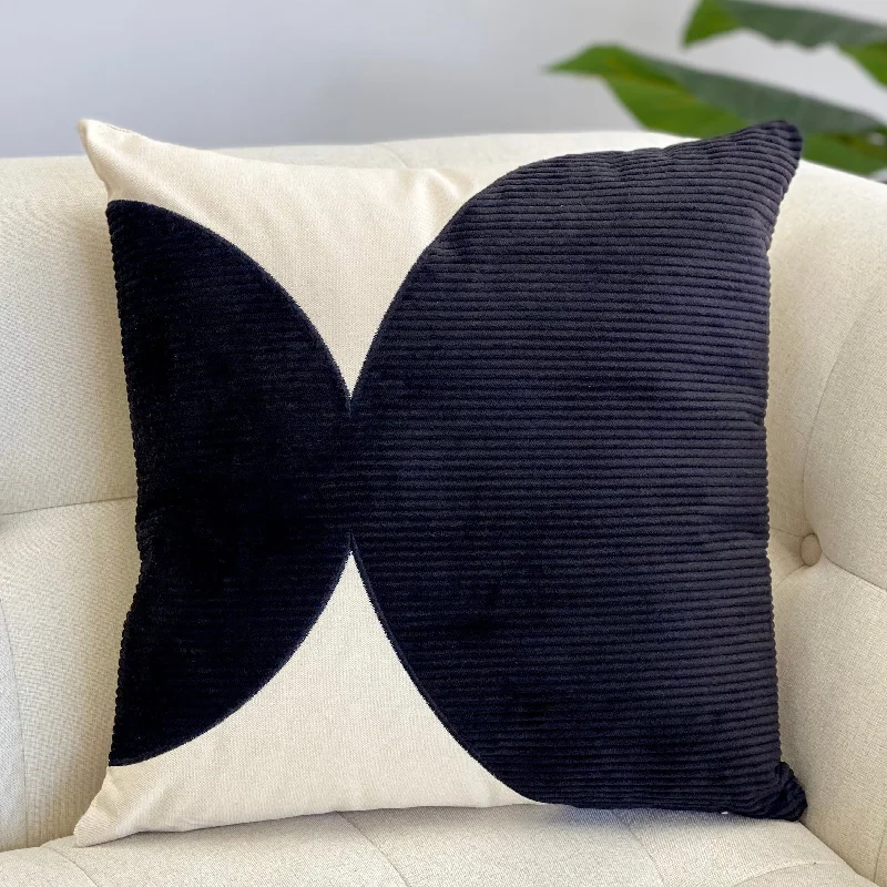 Corduroy Black Arch Pillow