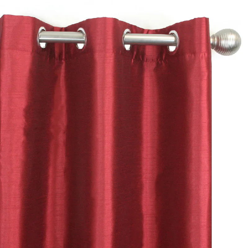 Lined grommet curtain panel - Isabel - Red - 54 x 95 in