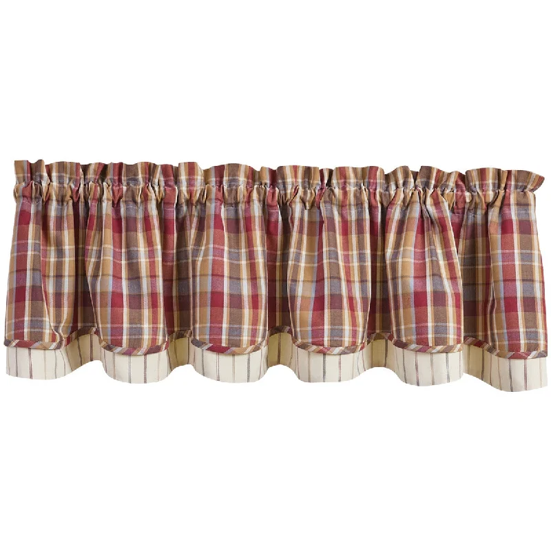 Gatlin Lined Layered Valance 16" L Set of 2  Park Designs