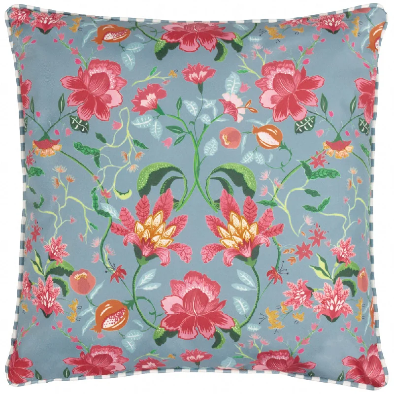 Claudia Floral Outdoor Cushion Duck Egg Blue